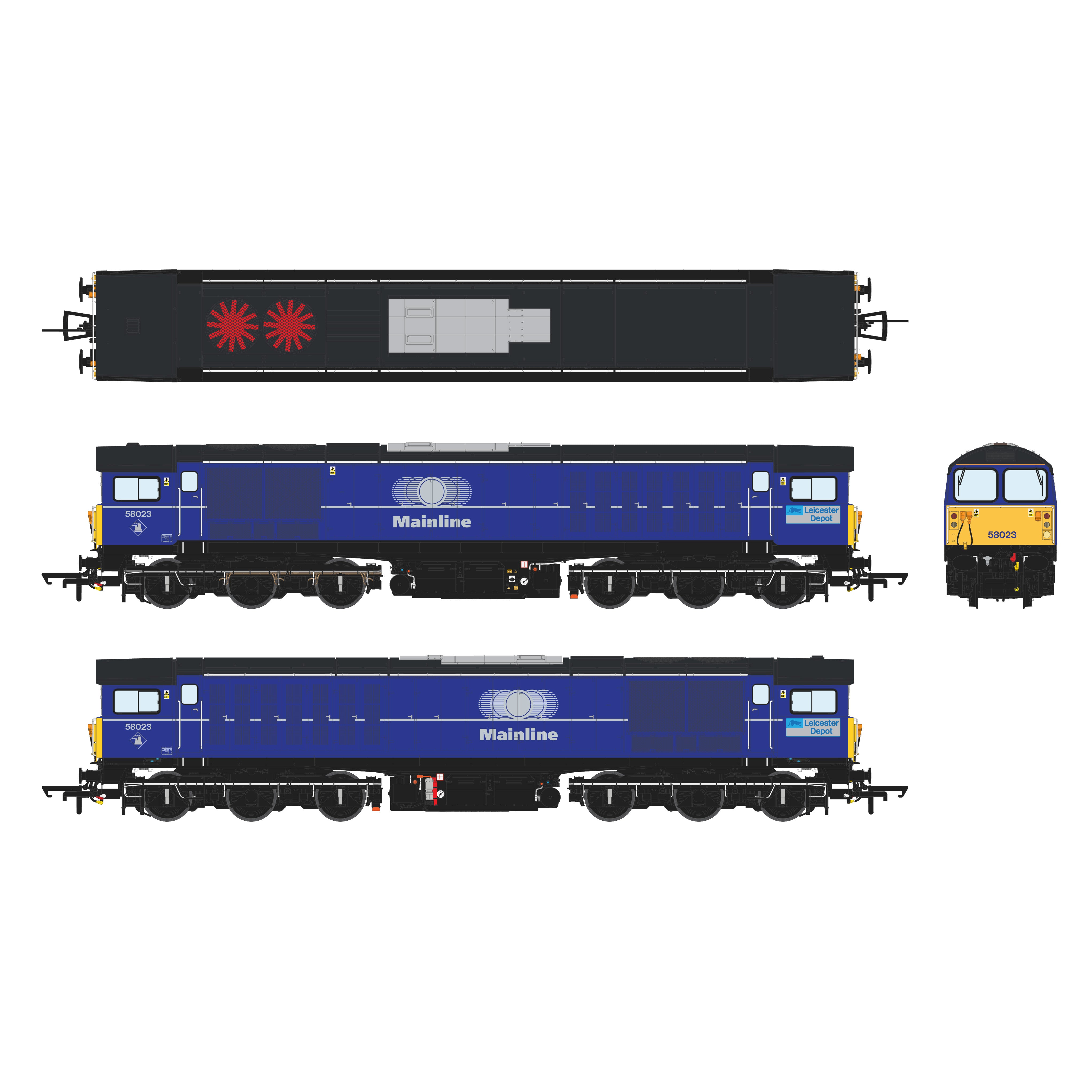 Class 58 - Mainline Blue (Preserved) - 58023 - DCC Sound Fitted
