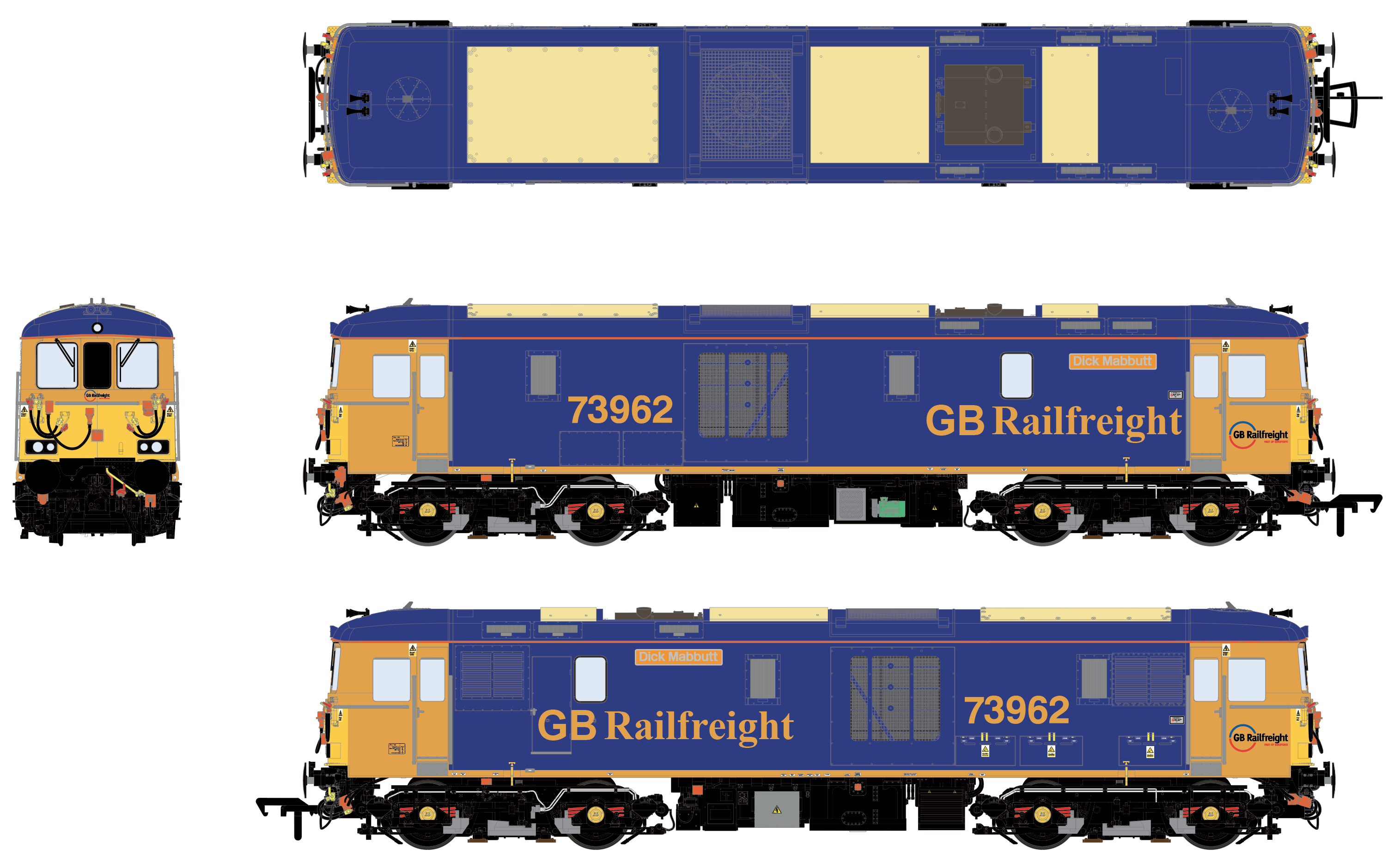 Classe 73 - GBRf (Précoce) - 73962 Dick Mabbutt - Son DCC Installé