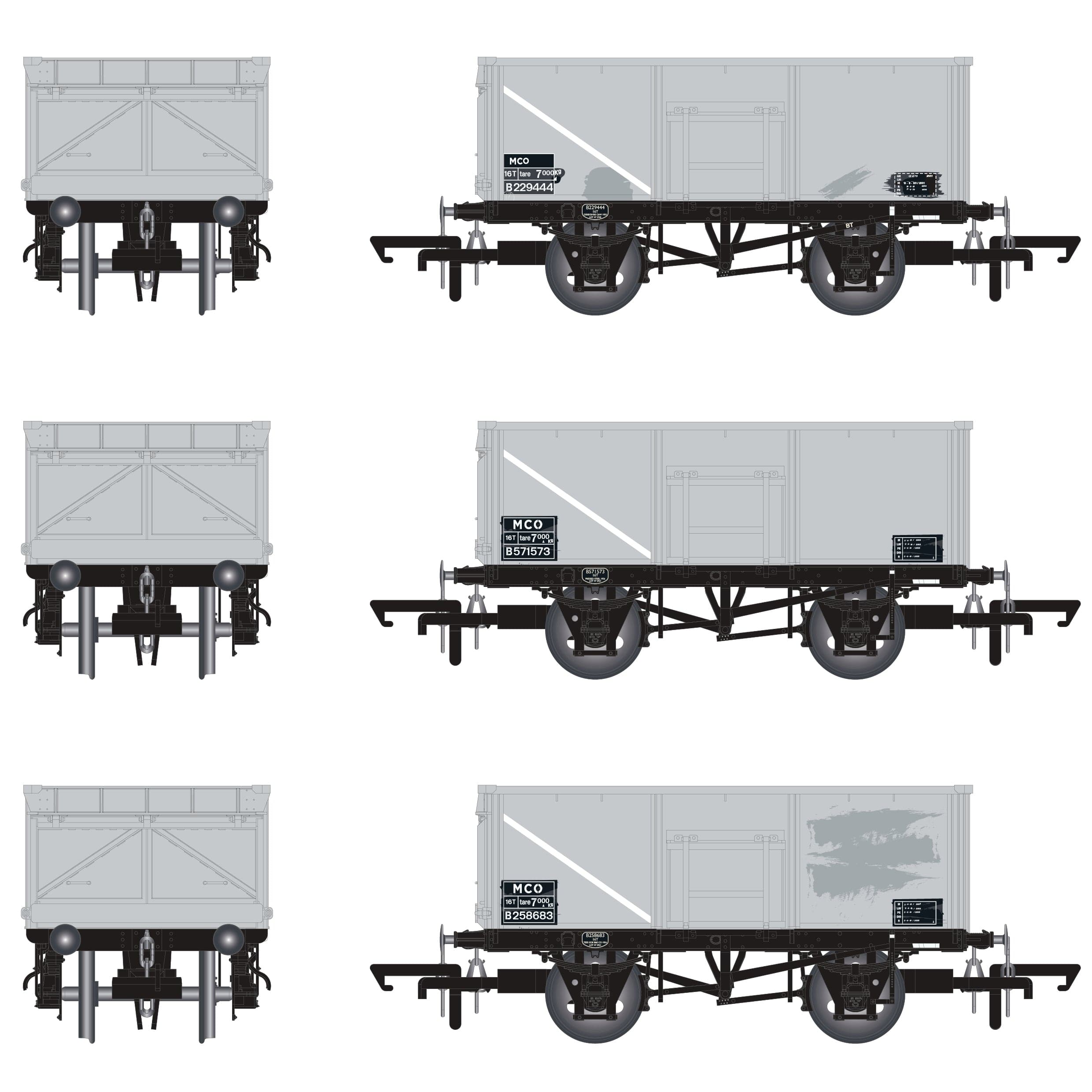 BR 16T Mineral-MCO-BR Freight Grey (avec panneau de données) TOPS-Pack K