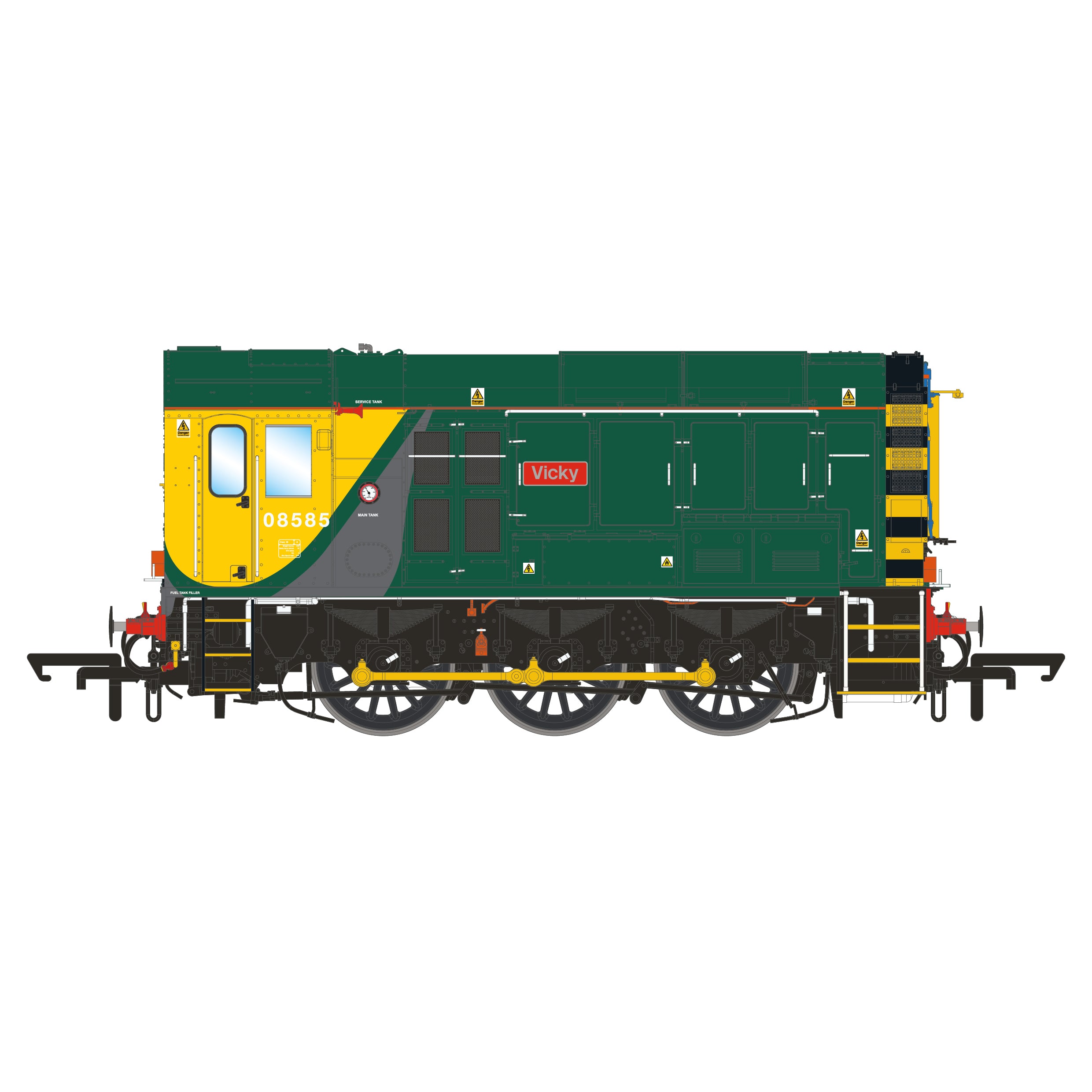 BR Class 08 - Freightliner Green - 08585 'Vicky' - DCC Sound