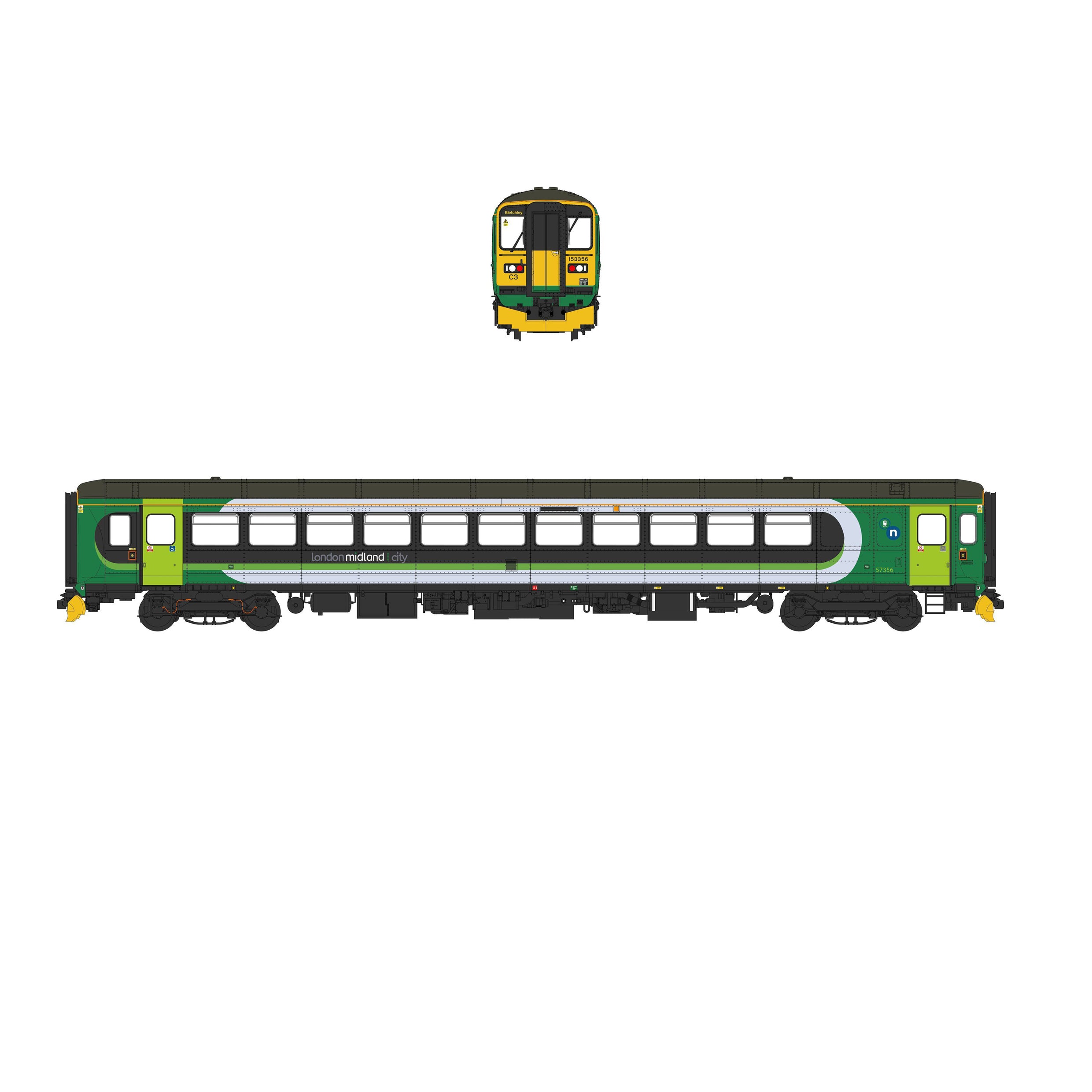Class 153 - London Midland City - 153356 - OO Scale