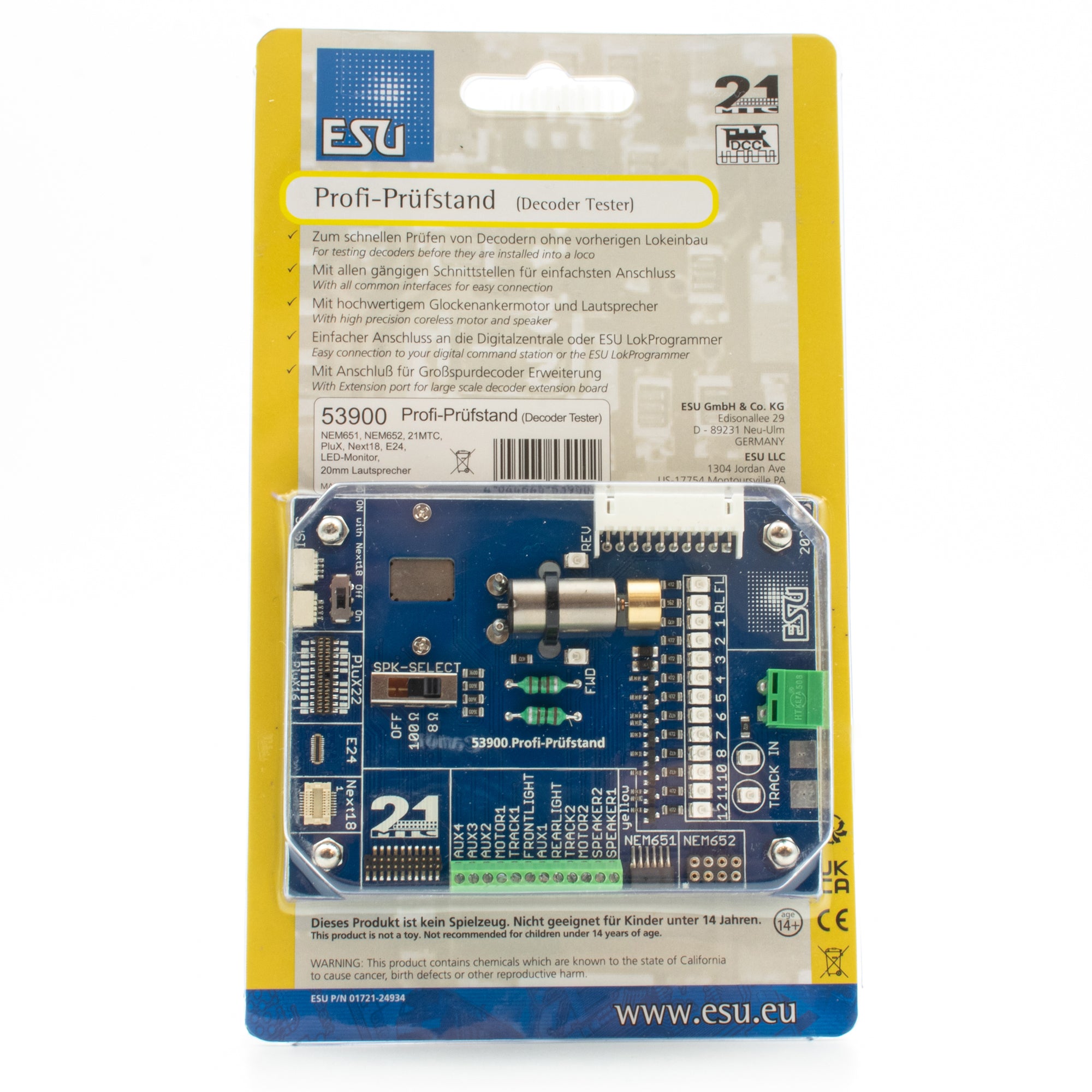 Testeur de décodeur professionnel ESU 53900