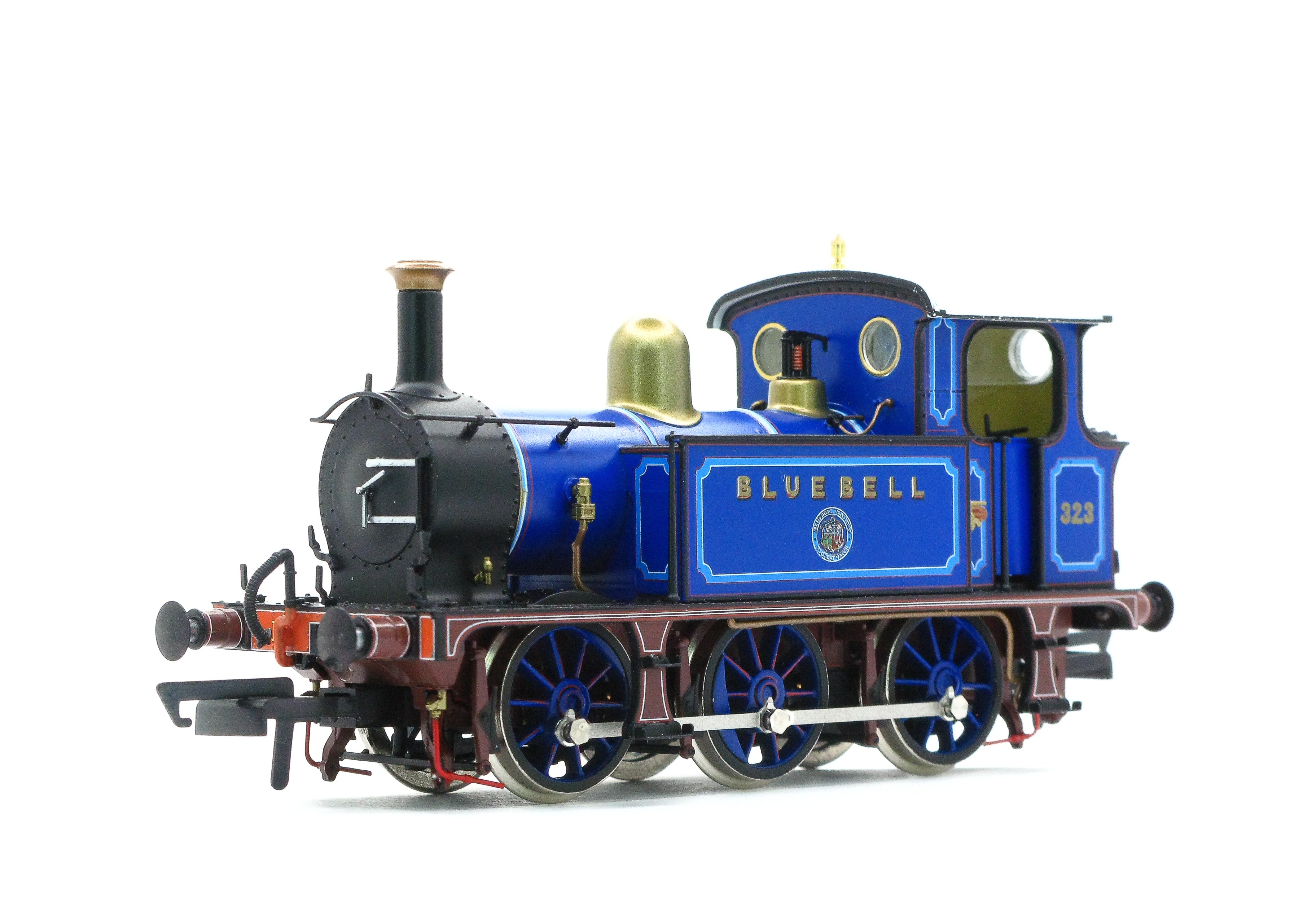 SECR P Class 0-6-0T 323 'Bluebell' in Bluebell Railway lined blue (2010s)