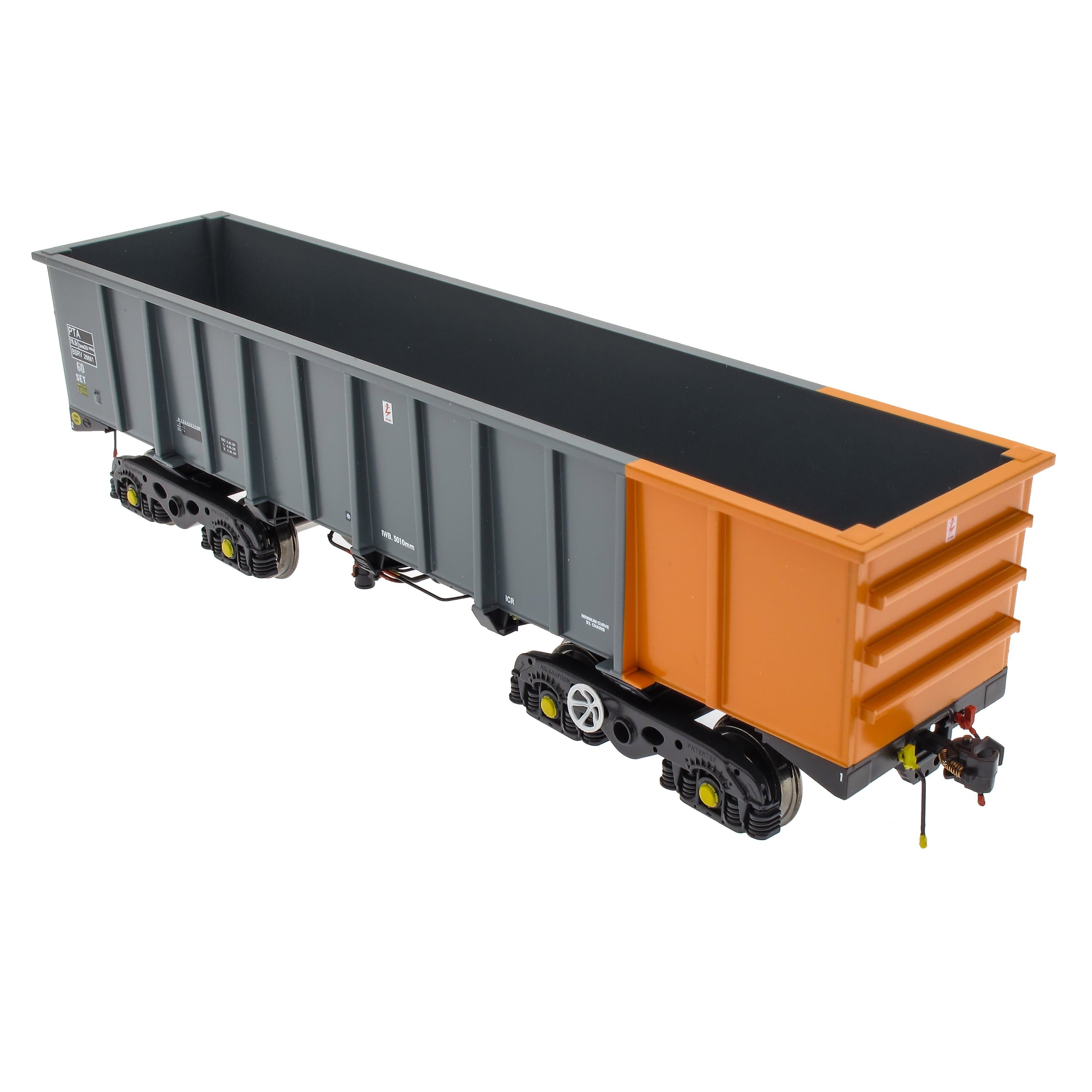 Pack basculeur de bogie PTA/JTA+JUA-Gris acier britannique et orange (extérieur) 