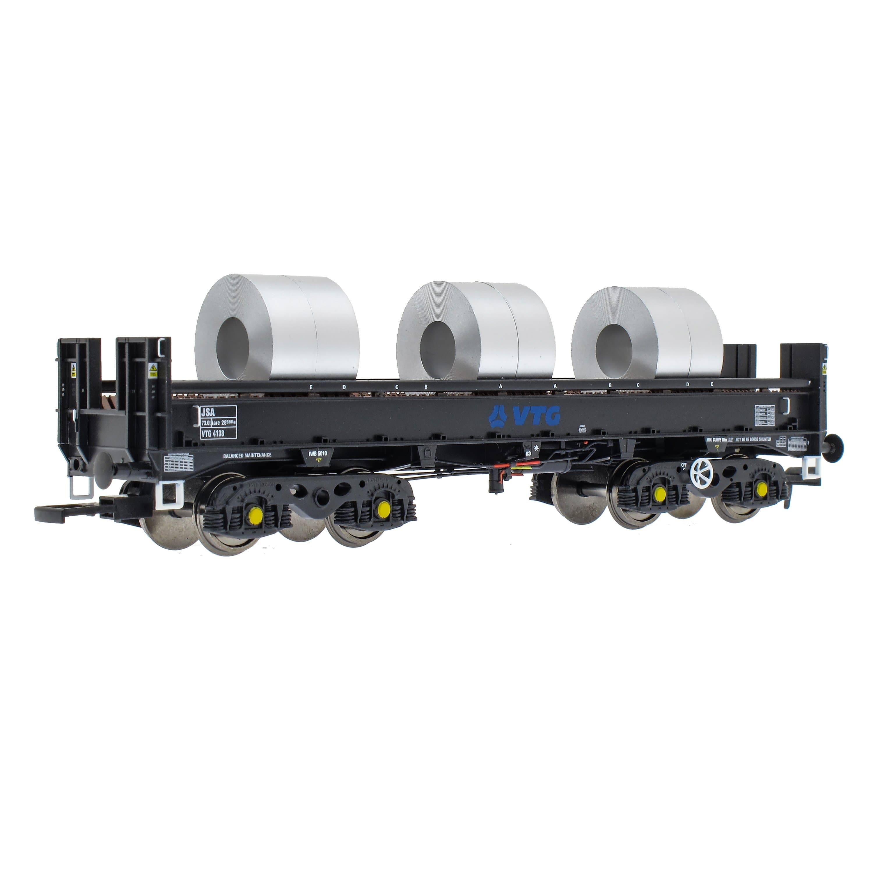 Wagon ouvert en acier à bogies JSA, lot de deux-VTG 3